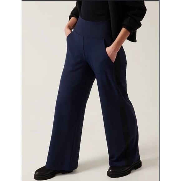 Athleta Pants - Athleta Venice Colorblock Wide Leg Pant Navy/Black Sculptek Light XS